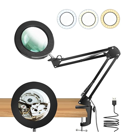 magnifying mirror desk lamp